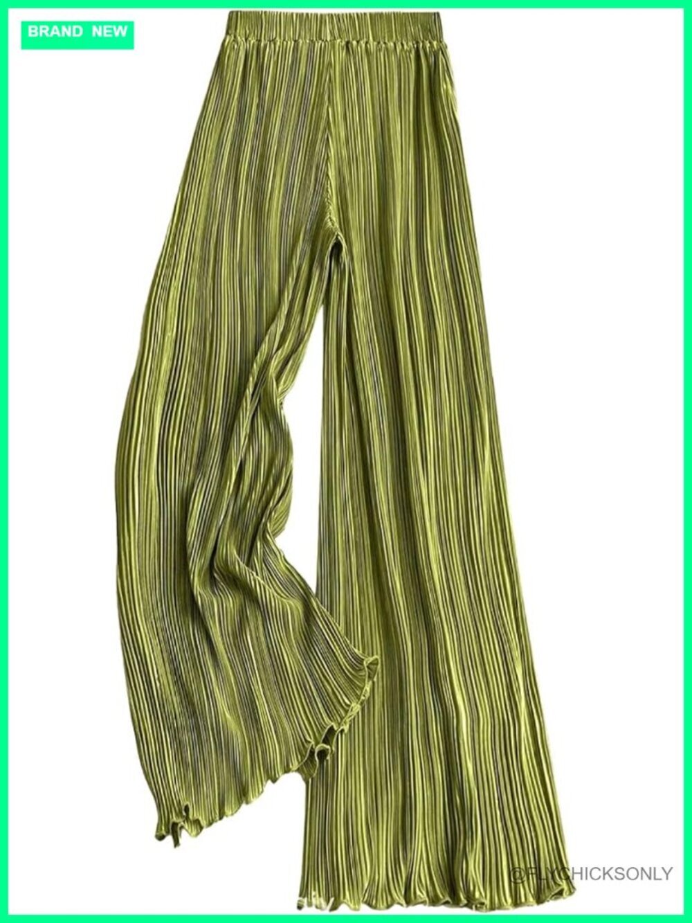 Satin Flowy Palazzo Wide Leg Pleated Dressy Pants